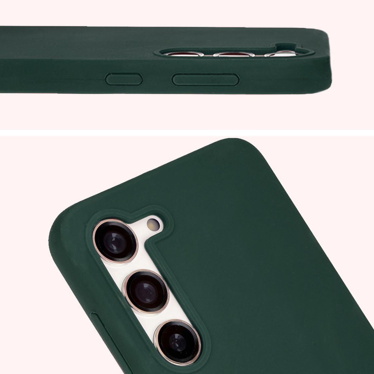 Zbliżenie na wycięcia na obiektywy w etui Bizon Soft Case